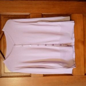 Garnet Hill Cotton 3/4 Sleeve Cardigan